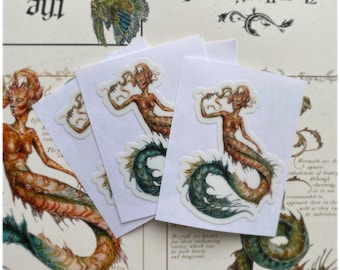 Siren Sticker: Water Resistant Mermaid Decal (1.5x2)
