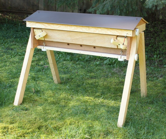Top Bar Beehive Cedar Stainless Fasteners With Metal Roof Etsy