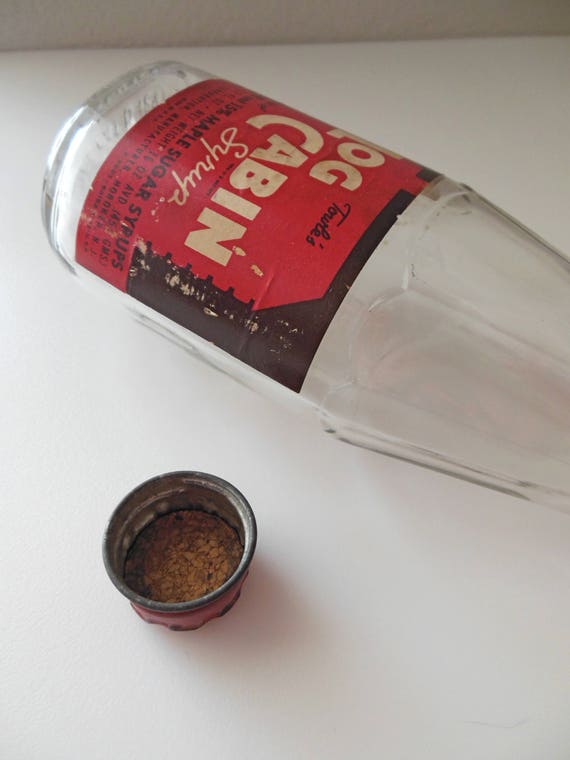 Rare Towle S Log Cabin Syrup Maple Syrup Bottle With Paper Etsy