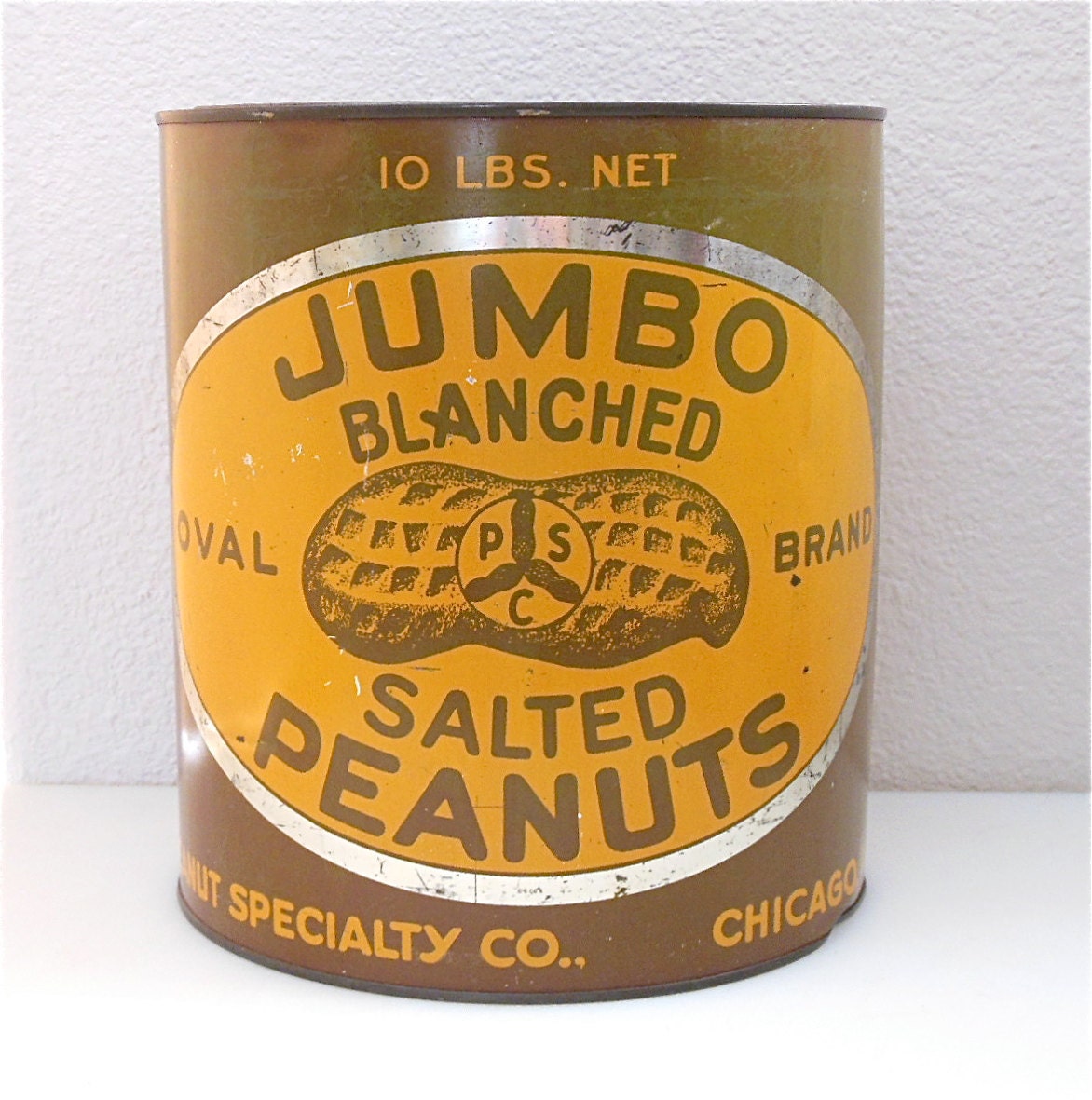 Jumbo Peanut Oval Brand Blanched Salted Peanuts 10 lb. Tin | Etsy