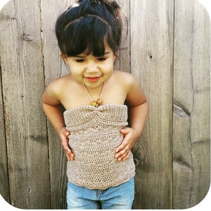 Crochet PATTERN | Halter Top Crochet Pattern | Girls Summer Shirt Crochet Pattern | Tank Top Crochet Pattern for Girls | Summer Crochet