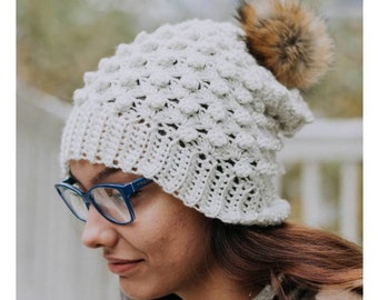 Slouchy Beanie Crochet Pattern | Slouch Beanie Pattern | Puff Beanie | Crochet Pattern Women's & Kids Slouch Hat | Slouchy Hat Pattern | PDF