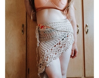 Crochet PATTERN Serendipity Sarong | Women's Summer Wrap Skirt Crochet Pattern | Swimsuit Coverup Crochet Pattern | PDF Digital Download