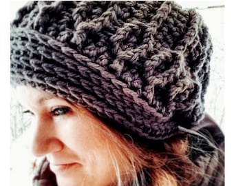 Crochet PATTERN Queen of Wands Slouch Beanie and Chunky Thick Headband in Child and Adult Sizes | PDF Download For Slouchy Hat & Headband