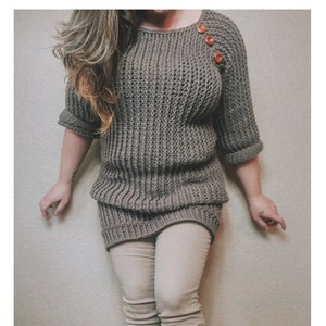 Morrigan Sweater Crochet Pattern | Ribbed Dress, Women's Sizes (PDF Pattern) image 2