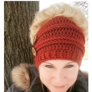 Crochet Pattern Messy Bun Beanie | Crochet Pattern Bun Hat | Top Knot Beanie Crochet Pattern | Crochet Pattern Top Knot Hat | PDF Download