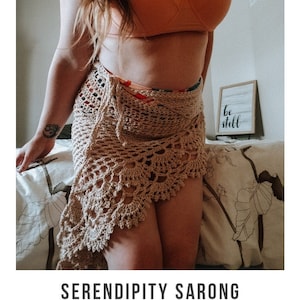 Crochet PATTERN Serendipity Sarong Women's Summer Wrap Skirt Crochet Pattern Swimsuit Coverup Crochet Pattern PDF Digital Download image 2