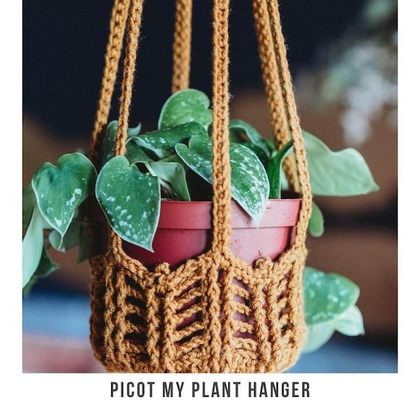 Crochet PATTERN Hanging Plant Holder | Boho Plant Hanger Crochet Pattern | DIY Crochet Hanging Plant Holder | PDF Digital Download
