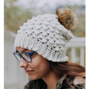 Slouchy Beanie Crochet Pattern | Slouch Beanie Pattern | Puff Beanie | Crochet Pattern Women's & Kids Slouch Hat | Slouchy Hat Pattern | PDF