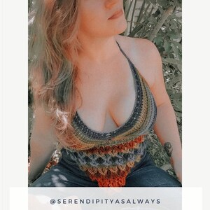 Crochet PATTERN | Khaleesi Crop Top Crochet Pattern | Women&#39;s Scale Halter Top Pattern | Sexy Dragon Top Crochet Pattern | Summer Crochet