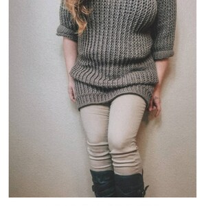 Morrigan Sweater Crochet Pattern | Ribbed Dress, Women's Sizes (PDF Pattern) image 4