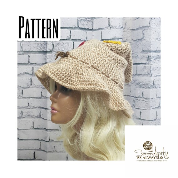 Crochet PATTERN Scarecrow Hat Crochet 