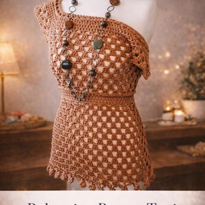 Crochet PATTERN | Bohemian Beauty Tunic Pattern | Summer Crochet | Crochet Women's Top Pattern | Granny Crochet Pattern | PDF Download image 2