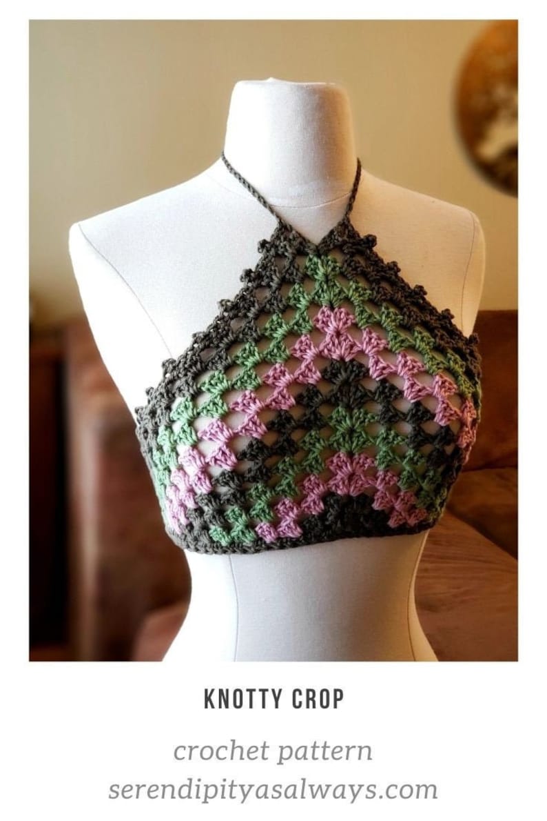 Crochet PATTERN Knotty Crop | Women's Festival Crop Top Crochet Pattern | Summer Crochet Pattern | Beach Crochet PDF Digital Download image 2