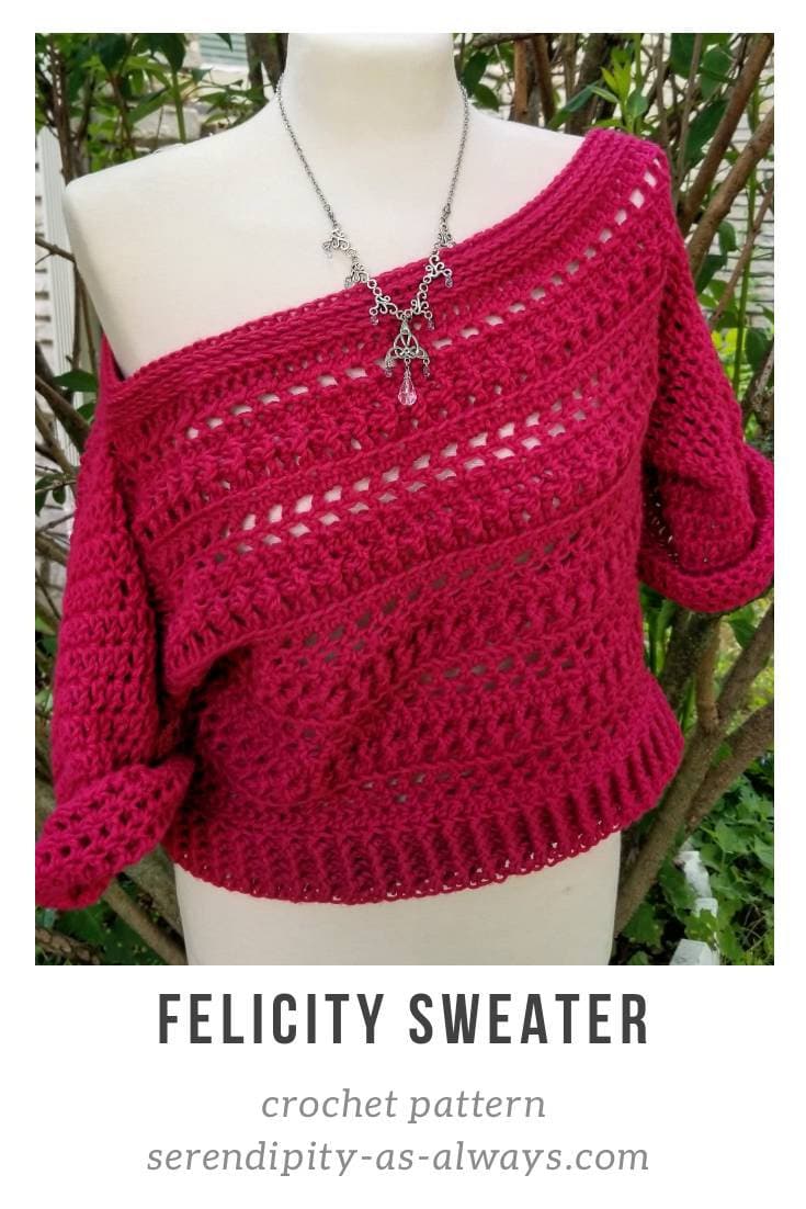 Fall Slouchy Sweater Crochet PATTERN Women's Off The Shoulder Crop