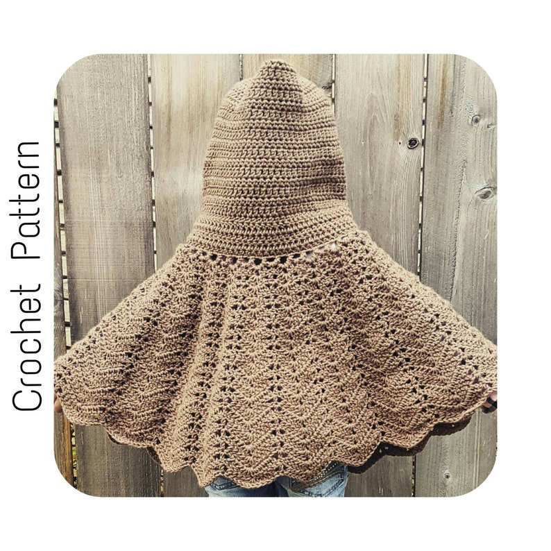 Easy Crochet PATTERN Hooded Cape CHILD Size Cloak Pattern Etsy