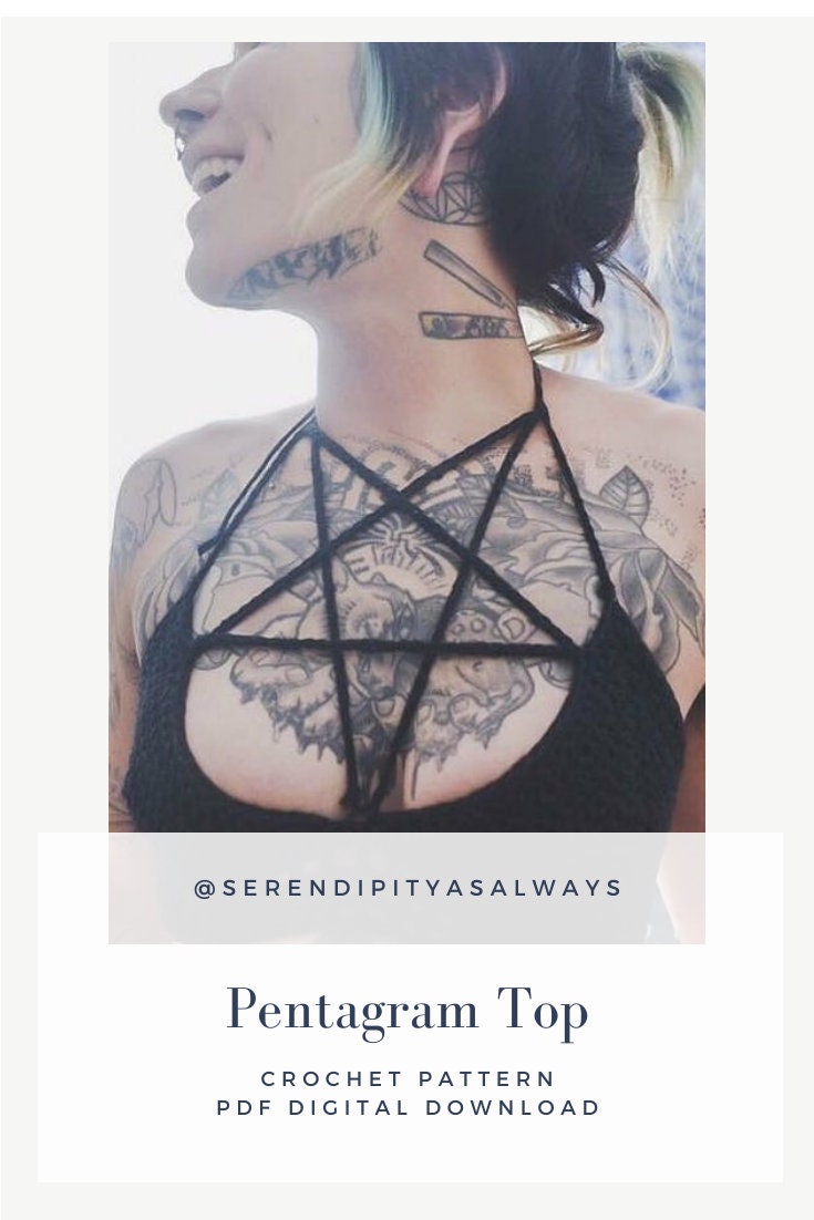 Crochet PATTERN, Pentagram Crop Top Crochet Pattern, Women's Witchy  Halter Top Pattern, Sexy Wiccan Top Crochet Pattern