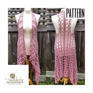 Crochet PATTERN | Summer Vest Crochet Pattern | Swimsuit Coverup Crochet Pattern | Daydreamer Duster Pattern | PDF Digital Download