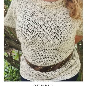 Crochet PATTERN Women's Cowl Neck Sweater | Woman's Fall Fitted Sweater Crochet Pattern | Autumn Winter Crochet Pattern | Ladies Pullover image 2