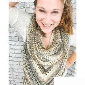 Crochet PATTERN Boho Hooded Scarf Hooded Triangle Scarf Crochet Pattern Boho Fringe Scarf Pattern Wanderlust Hooded Scarf Pattern image 7