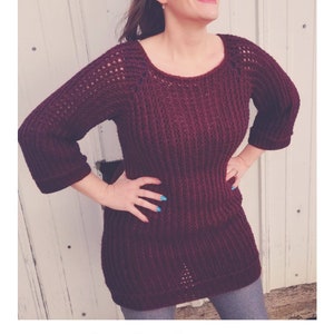 Morrigan Sweater Crochet Pattern | Ribbed Dress, Women's Sizes (PDF Pattern) image 9