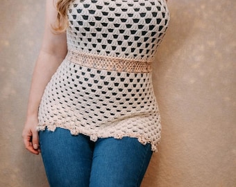 Crochet PATTERN | Bohemian Beauty Tunic Pattern | Summer Crochet | Crochet Women's Top Pattern | Granny Crochet Pattern | PDF Download