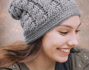 Crochet PATTERN | Cabled Hat Crochet Pattern | Calliope Beanie Pattern | Crochet Cabled Beanie Pattern | PDF Digital Download