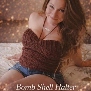 Crochet PATTERN Bomb Shell Halter Top | Women's Summer Fashion Crochet Pattern | Crochet Tank Top Pattern | Tube Top Crochet Pattern PDF image 1