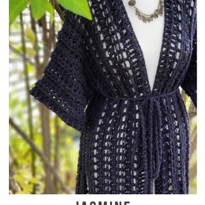 Häkelanleitung | Jasmin Kimono Häkelanleitung | Damen Robe Muster | häkeln Muster | Crochet for Sie | PDF-Download Bild 5