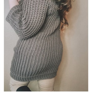 Morrigan Sweater Crochet Pattern | Ribbed Dress, Women's Sizes (PDF Pattern) image 6