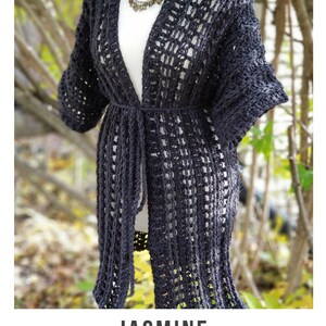 Häkelanleitung | Jasmin Kimono Häkelanleitung | Damen Robe Muster | häkeln Muster | Crochet for Sie | PDF-Download Bild 4