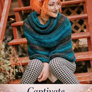 CROCHET PATTERN | Capelet Crochet Pattern | Cowl Neck Poncho Pattern | Cowl Hood Pattern | Women's Crochet Pattern | New Crochet Pattern image 1