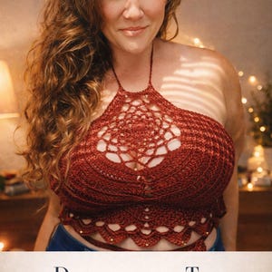 Crochet PATTERN | Dreamweaver Halter Top Pattern | Crop Top Crochet Pattern | Dream Catcher Inspired Crochet Top Pattern | PDF Download