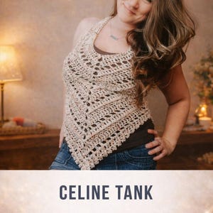 Gehaakt patroon Celine Tanktop | Patroon triangel-tanktop dames | Getextureerd toppatroon | Haakpatroon haltertop voor de zomer | Pdf-download
