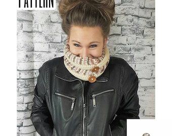 Crochet PATTERN | Knit Strip Cowl-band | Cowl Pattern | Headband Pattern  | 2 in 1 Crochet Pattern |Adult Size Headband | PDF Download