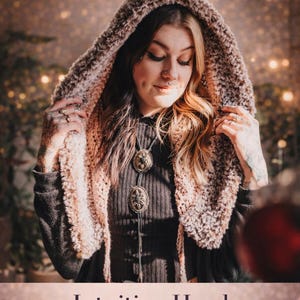 Crochet PATTERN | Intuition Hood Pattern | Faux Fur Hood Crochet Pattern for Children and Adult Sizes | Winter Hood PDF Digital Download | image 2
