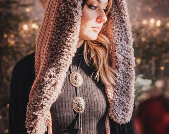 Crochet PATTERN | Intuition Hood Pattern | Faux Fur Hood Crochet Pattern for Children and Adult Sizes | Winter Hood PDF Digital Download |