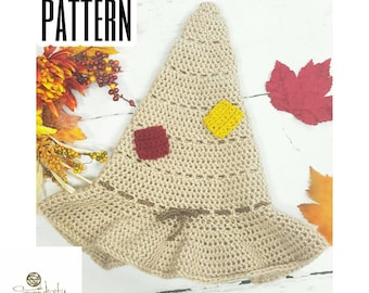 Crochet PATTERN | Scarecrow Hat Crochet Pattern | Crochet Scarecrow Hat | Halloween Crochet Pattern | Child and Adult Size Crochet Pattern