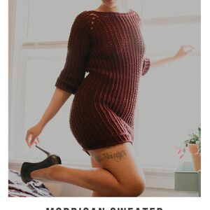 Morrigan Sweater Crochet Pattern | Ribbed Dress, Women's Sizes (PDF Pattern) image 7