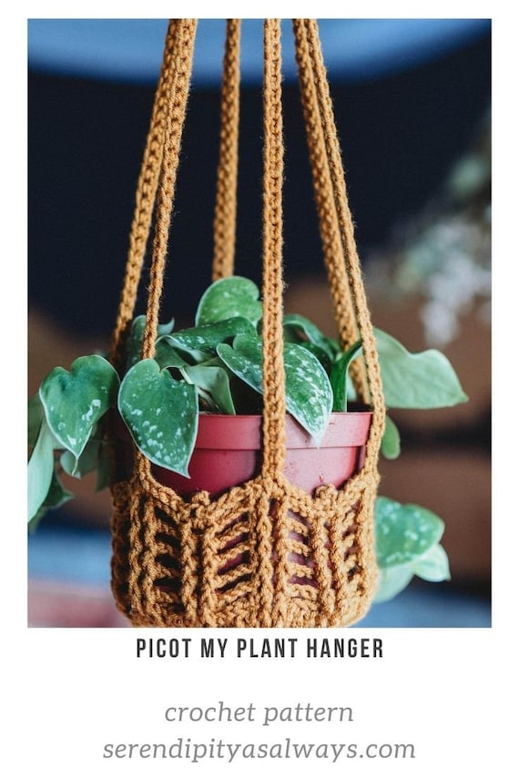 Crochet PATTERN Hanging Plant Holder | Boho Plant Hanger Crochet Pattern | DIY Crochet Hanging Plant Holder | PDF Digital Download