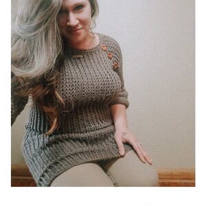 Morrigan Sweater Crochet Pattern | Ribbed Dress, Women's Sizes (PDF Pattern) image 8