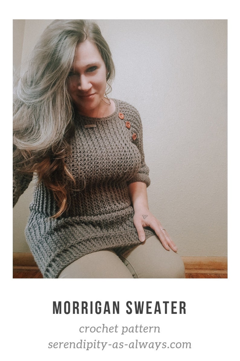 Morrigan Sweater Crochet Pattern | Ribbed Dress, Women's Sizes (PDF Pattern) image 8