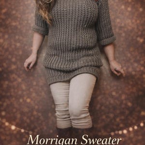 PATRÓN DE GANCHILLO / Patrón de suéter Morrigan / Patrón de vestido de suéter acanalado para mujer / Patrón de suéter de primavera, otoño e invierno para mujer