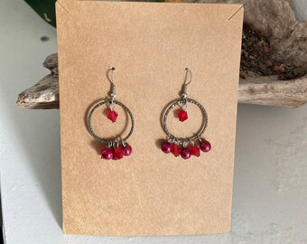 Red Crystal Dangles
