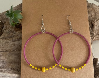 Purple and Yellow LA Lakers Colored Hoops