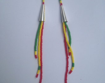 Rastafarian Beaded Earrings
