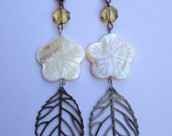 Flower Seashell Dangles