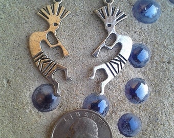 Silver Plated Kokopelli Earrings