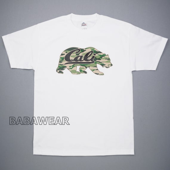 Camo Bear Cali Bear California Republic Graphic T shirt