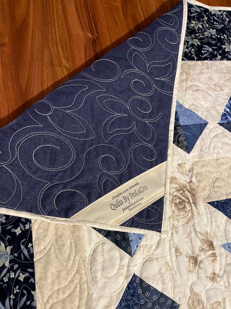 90 Square Regency Blues Quilt - Etsy